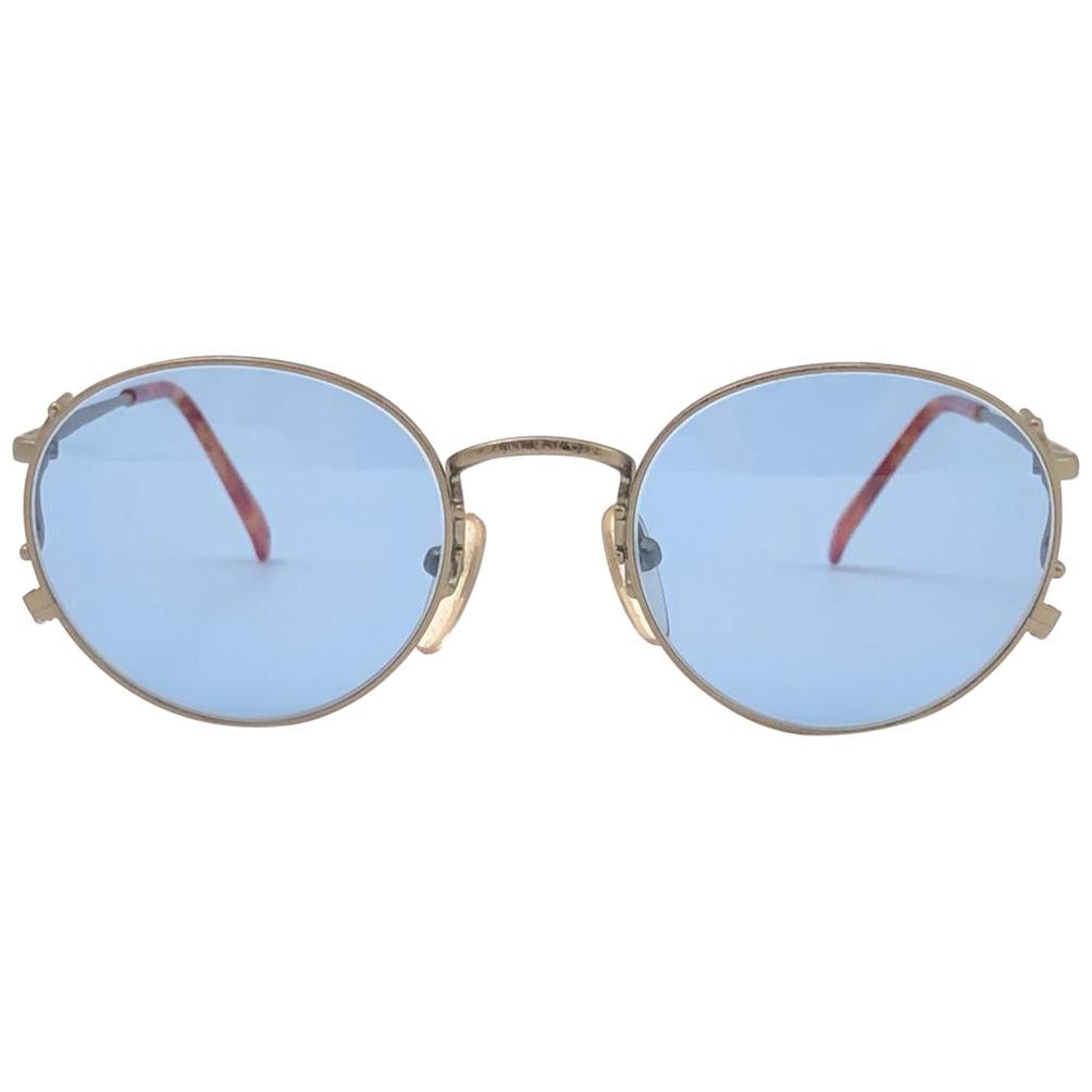 New Jean Paul Gaultier 55 3178 Oval Matte Sunglasses 1990's Made in Japan 