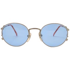 New Jean Paul Gaultier 55 3178 Oval Matte Sunglasses 1990's Made in Japan