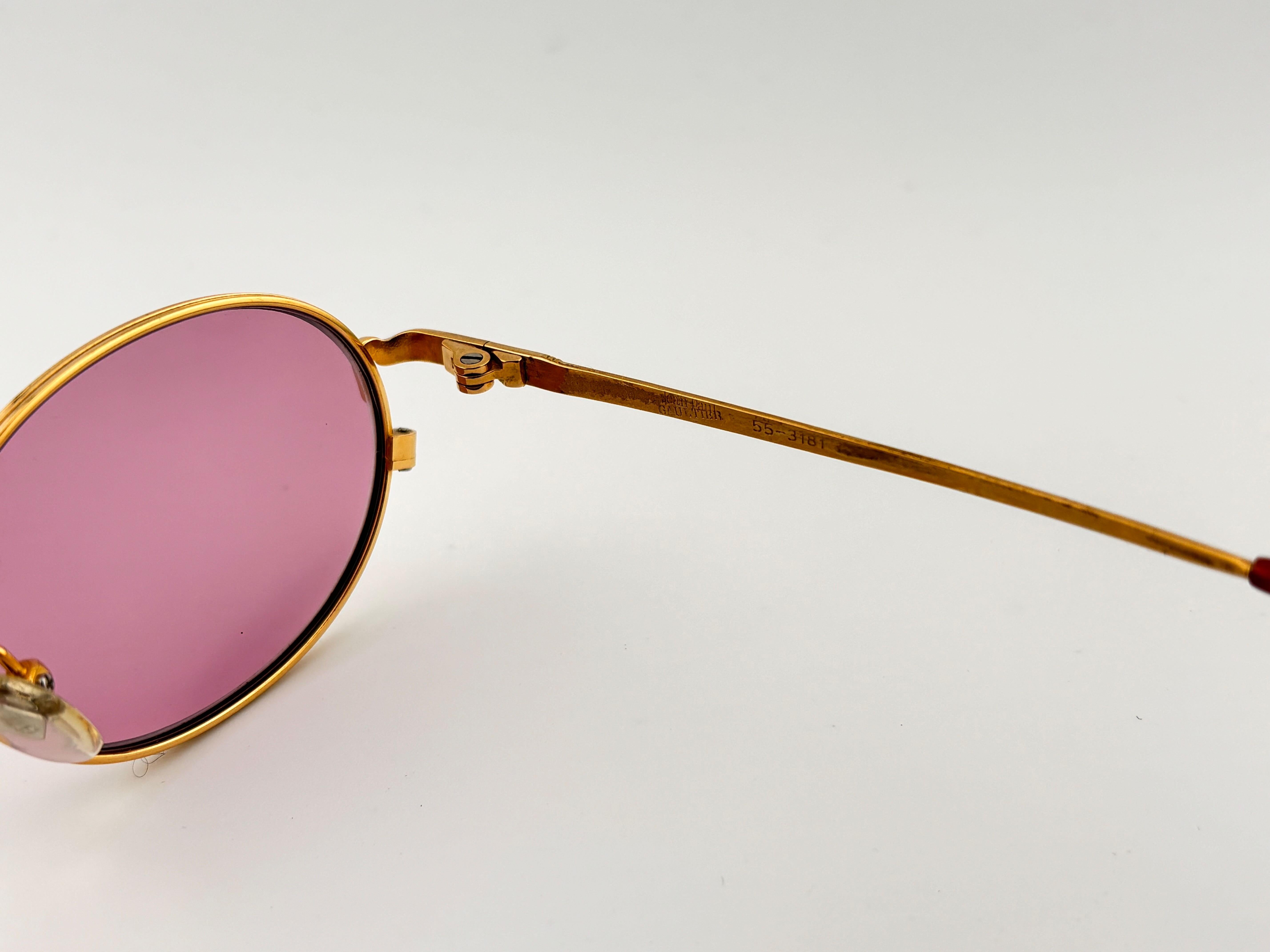 da uomo o donna New Jean Paul Gaultier 55 3181 Gold Frame Made In Japan 1990'S Occhiali da Sole in vendita