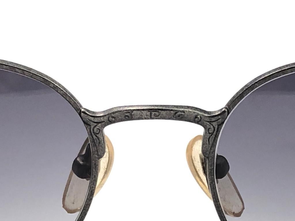 New Jean Paul Gaultier 55 4177 Oval Silver Sunglasses 1990's Made in Japan  5