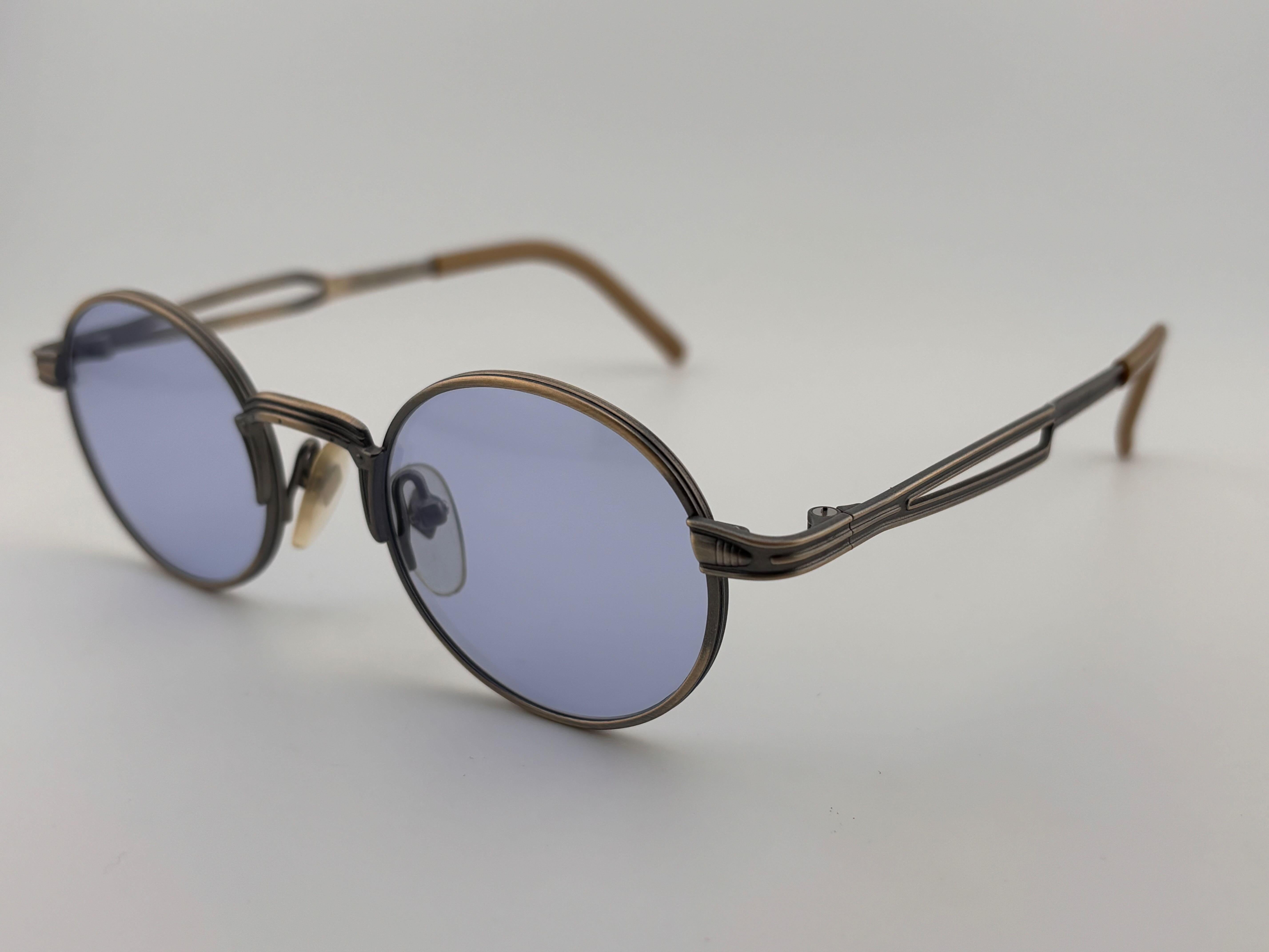 da uomo o donna Nuovi occhiali da sole Jean Paul Gaultier 55 7107 con montatura in argento Made In Japan degli anni '90 in vendita