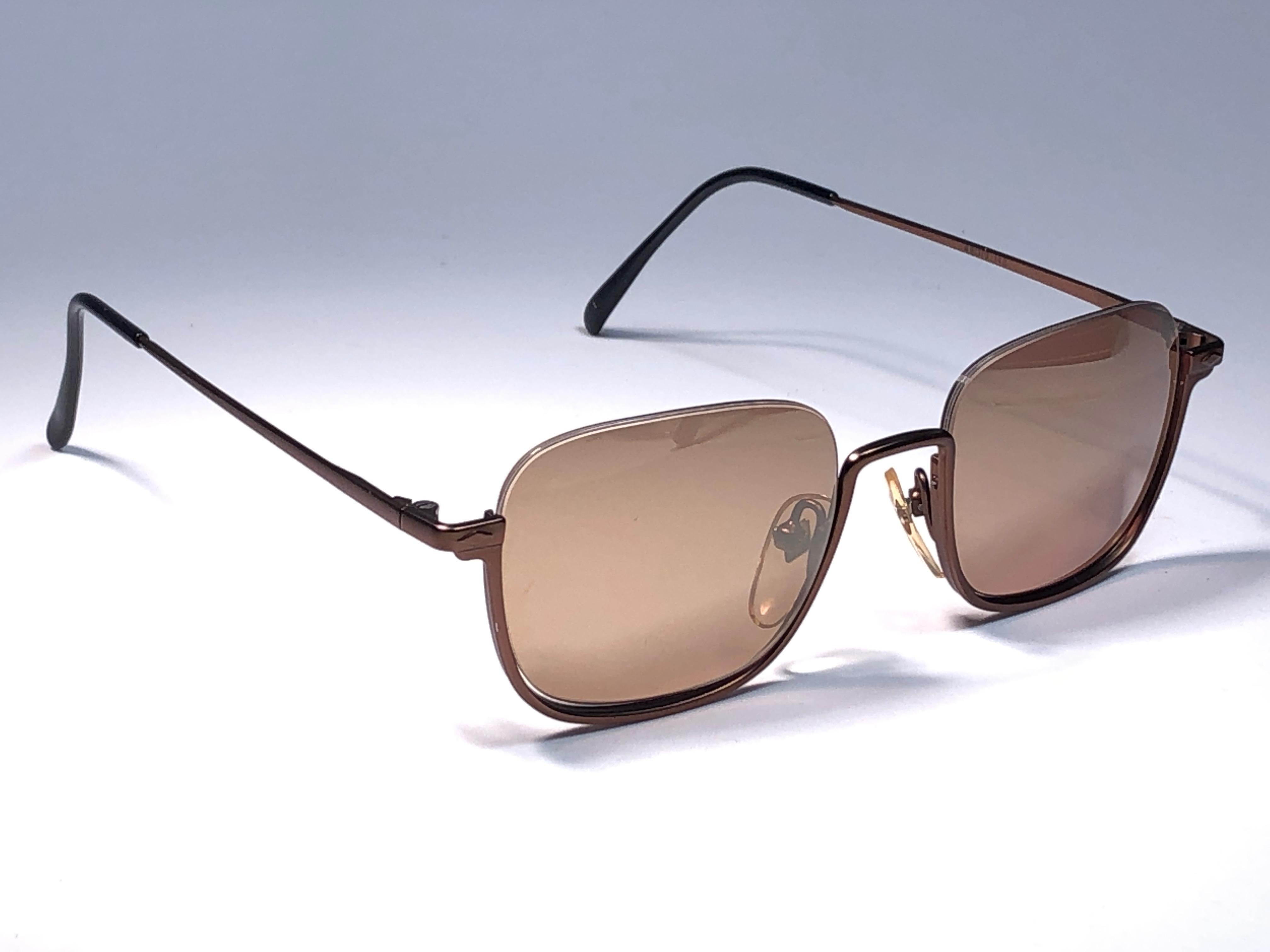 Neu Jean Paul Gaultier 55 7161 Halbrahmen-Sonnenbrille aus Kupfer 90er Jahre Made in Japan, neu  im Angebot 1