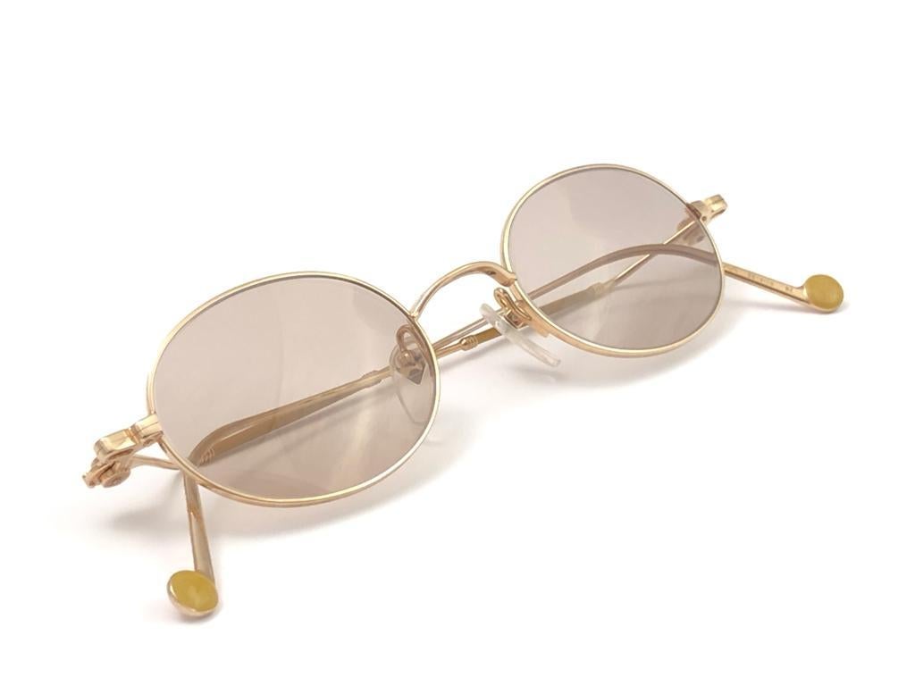 Neu Jean Paul Gaultier 55 8106 Sonnenbrille 1990er Jahre Hergestellt in Japan  (Beige) im Angebot