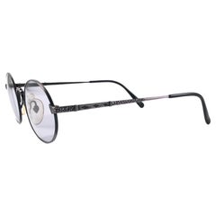 Neu Jean Paul Gaultier 55 9672 Ovale schwarze Sonnenbrille 1990er Made in Japan 