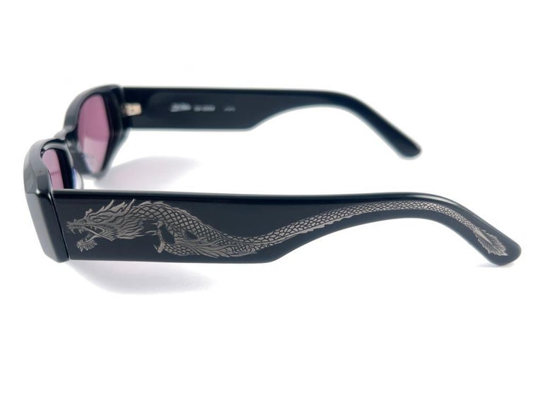 New Jean Paul Gaultier 56 0009 Sleek Black Dragon 1990's Japan at