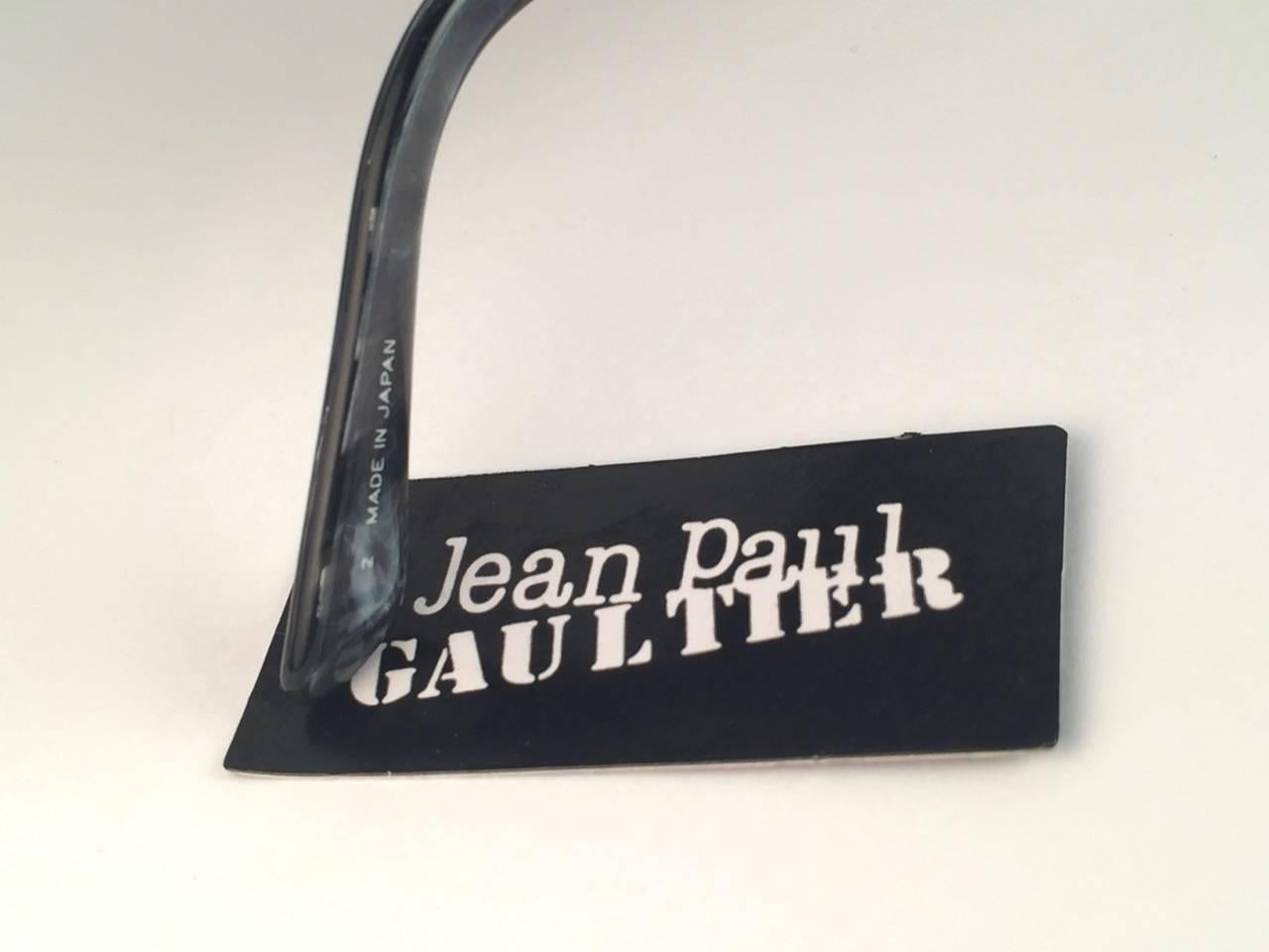 New Jean Paul Gaultier 56 0015 Marbled Grey Bullet Like Inserts 1990's Japan  For Sale 2