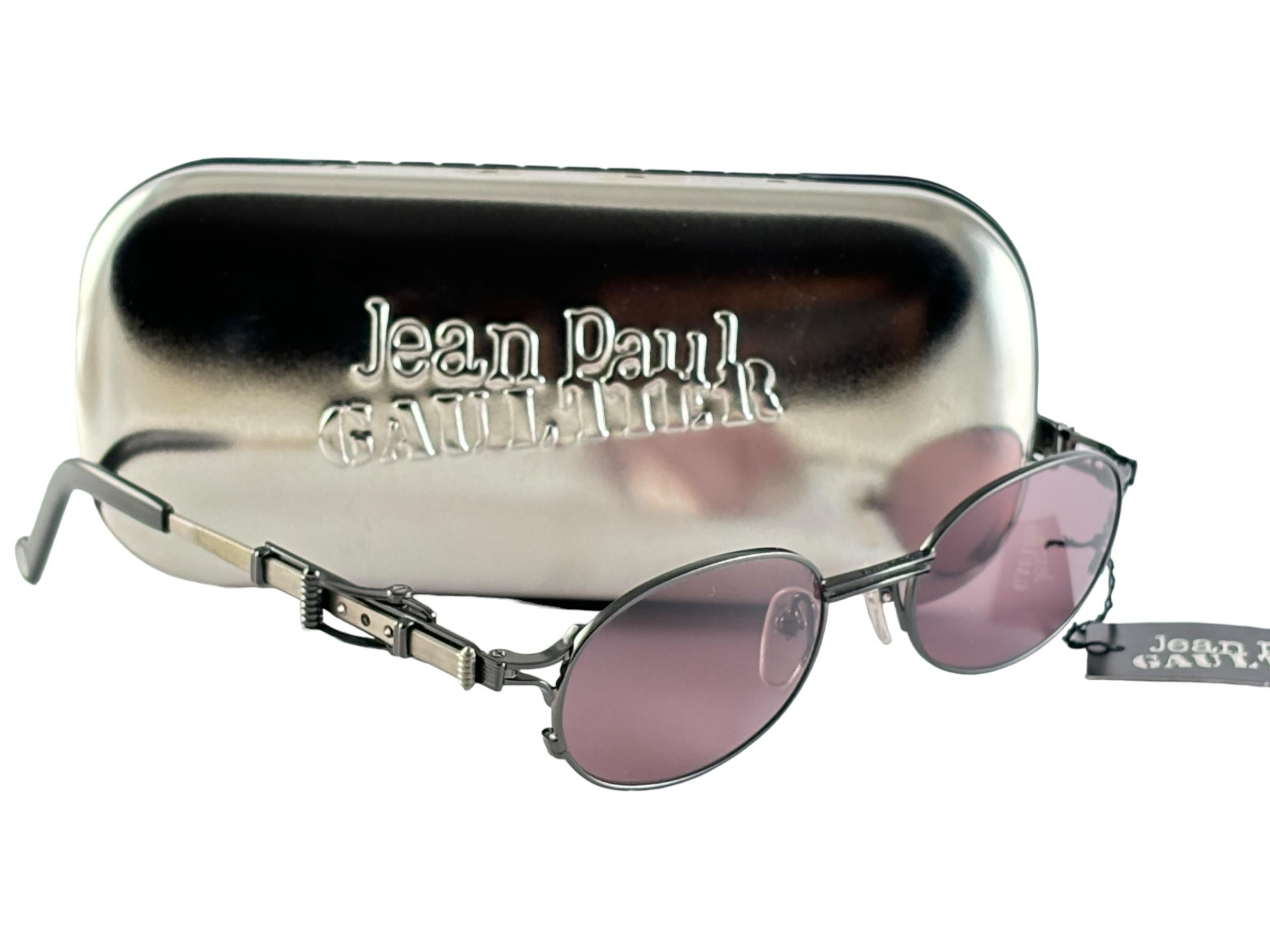 New Jean Paul Gaultier 56 0020 Mouse Trap Elongated Temples System 1990's Japan 2