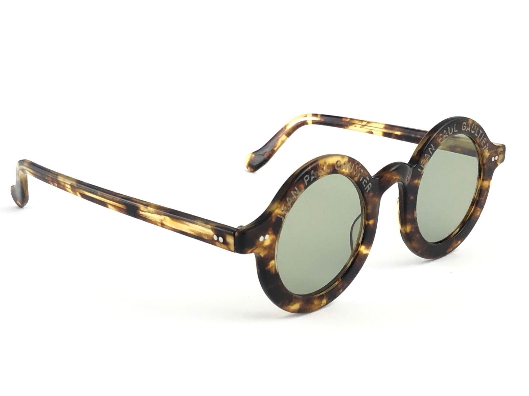 New Jean Paul Gaultier 56 0071 Round Tortoise Iconic 90's Japan JPG Sunglasses 2