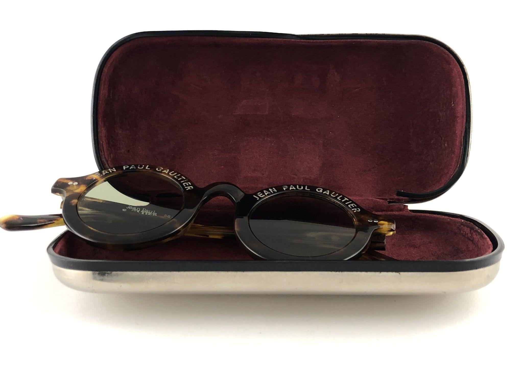 Women's or Men's New Jean Paul Gaultier 56 0071 Round Tortoise Iconic 90's Japan JPG Sunglasses