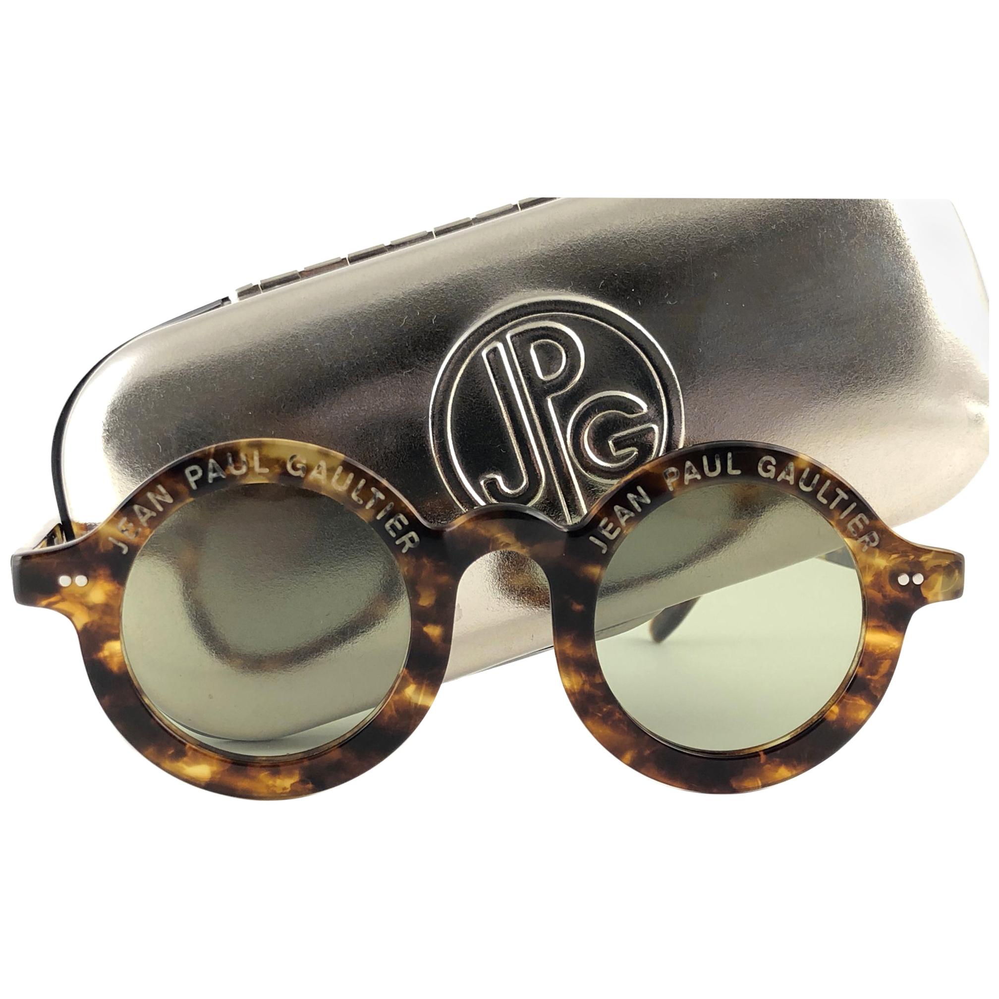 New Jean Paul Gaultier 56 0071 Round Tortoise Iconic 90's Japan JPG Sunglasses