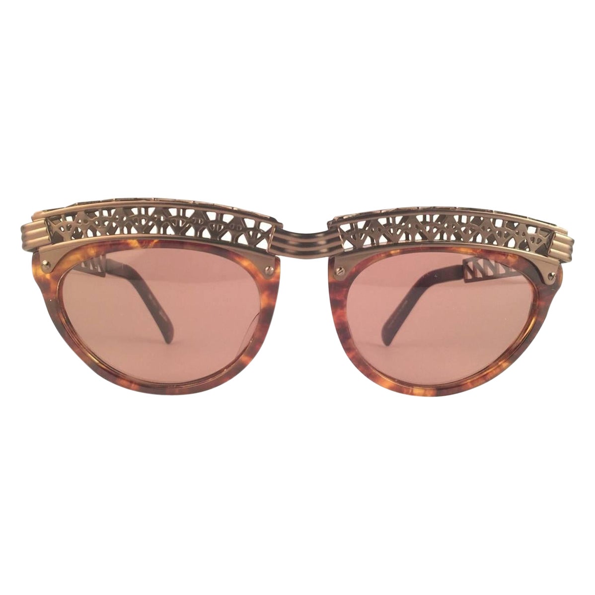 New Jean Paul Gaultier 56 0271 Eiffel Tower Tortoise Collector Item 1990's Japan For Sale