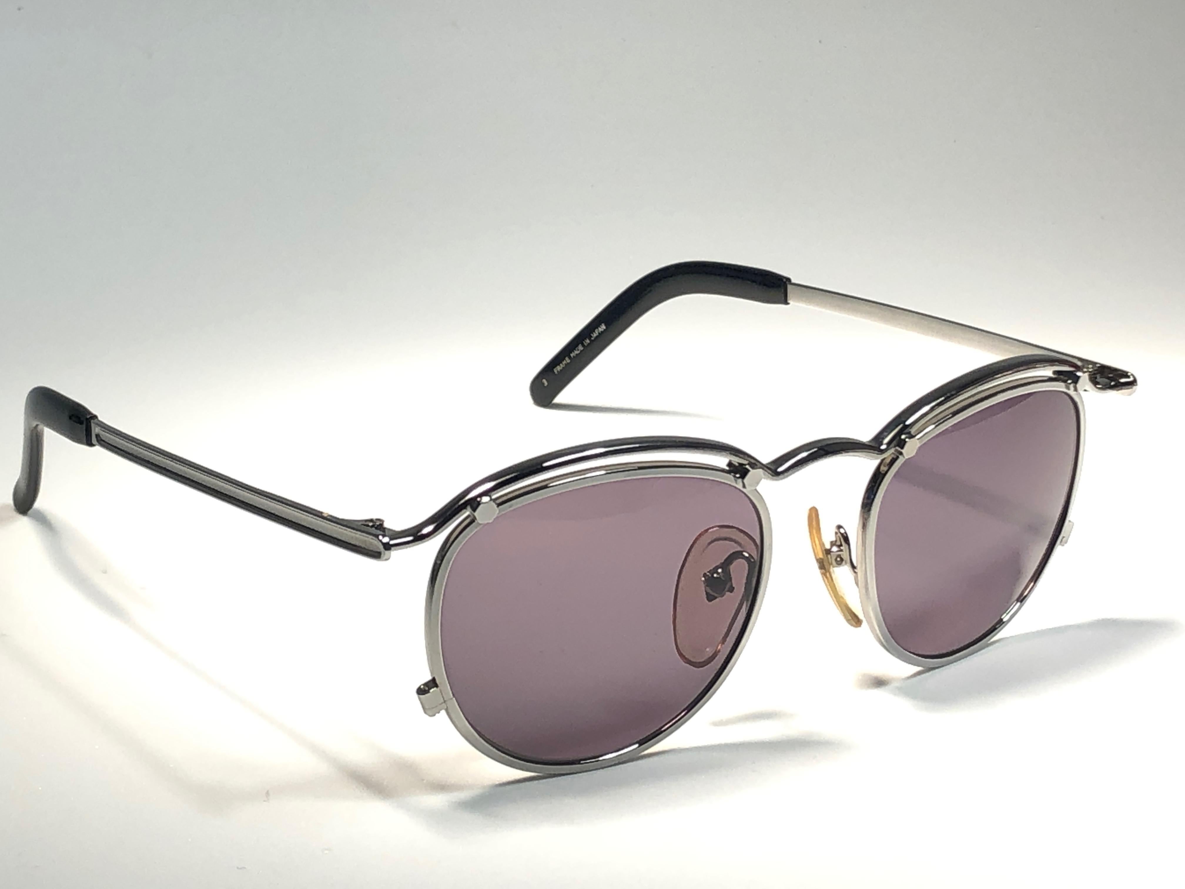 New Jean Paul Gaultier 56 1174 Round Gold Matte Frame 1990's Sunglasses Japan   3