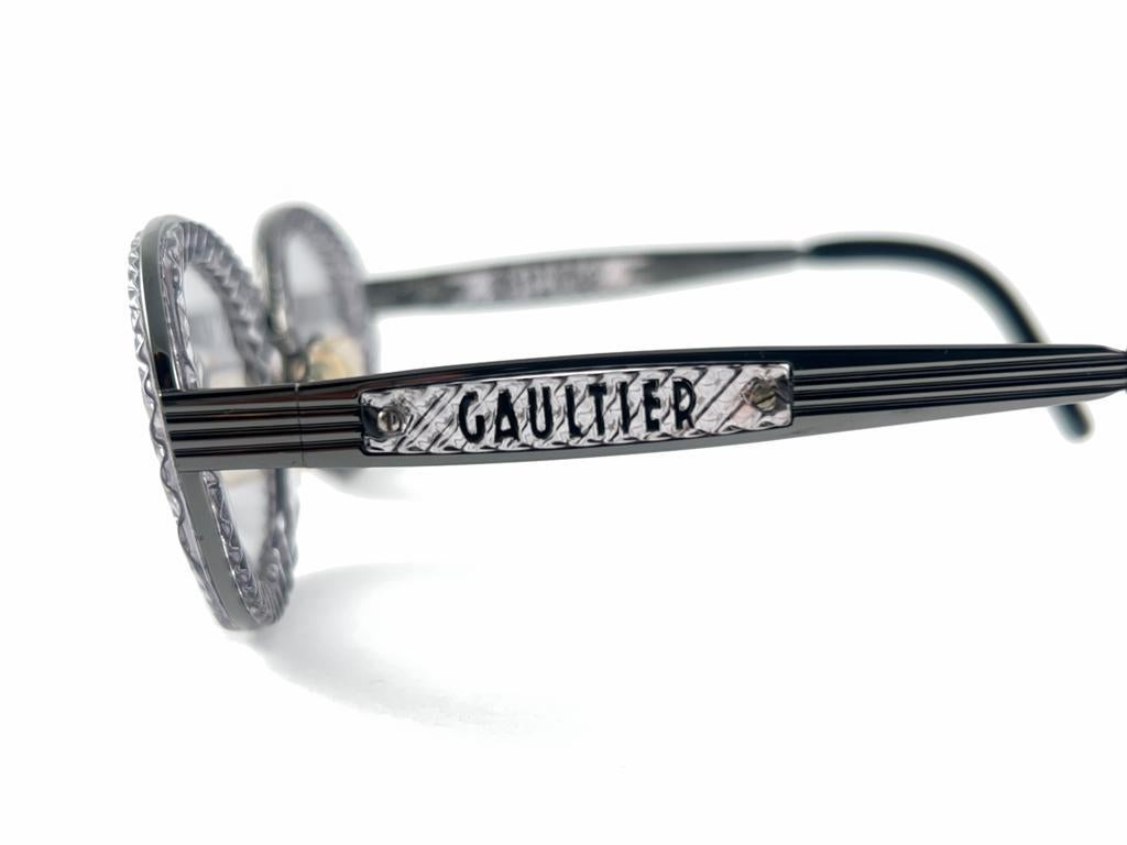 Women's or Men's New Jean Paul Gaultier 56 5201 Oval Translucent Collectors Item 1990's Japan For Sale