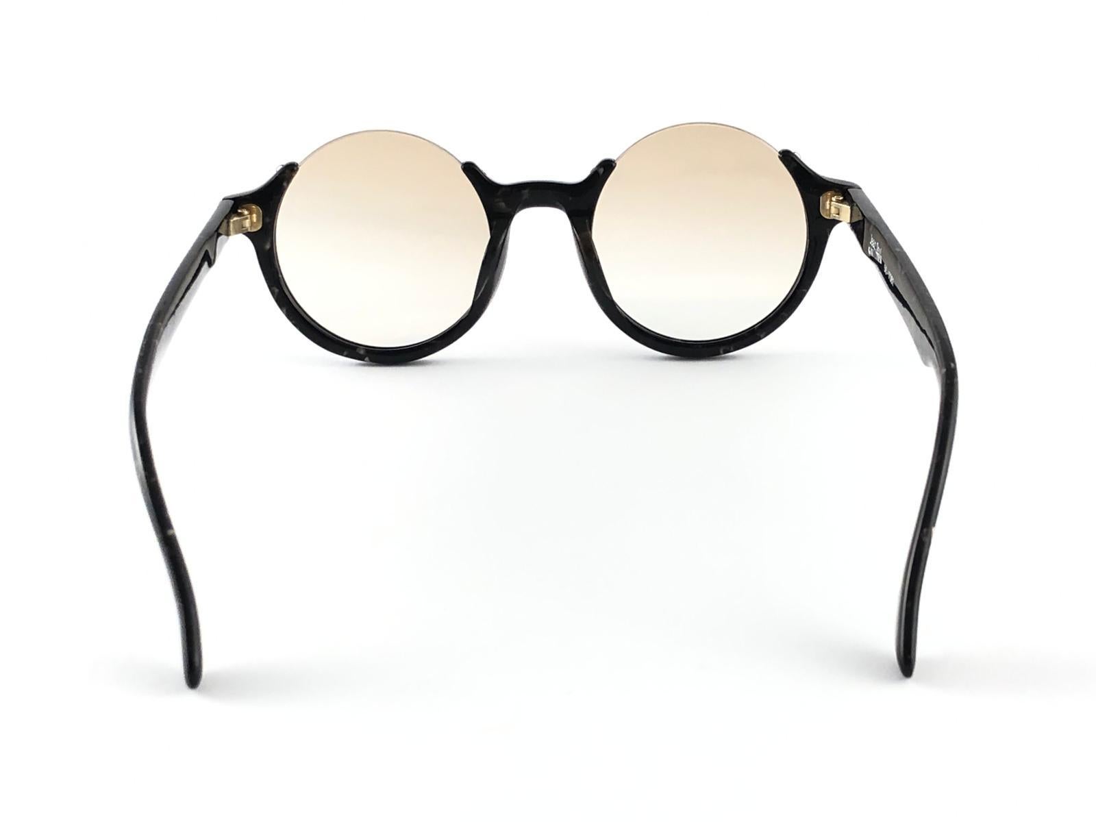 New Jean Paul Gaultier 56 7061 Round Marbled Flat Lenses 1990's JPG Sunglasses 2