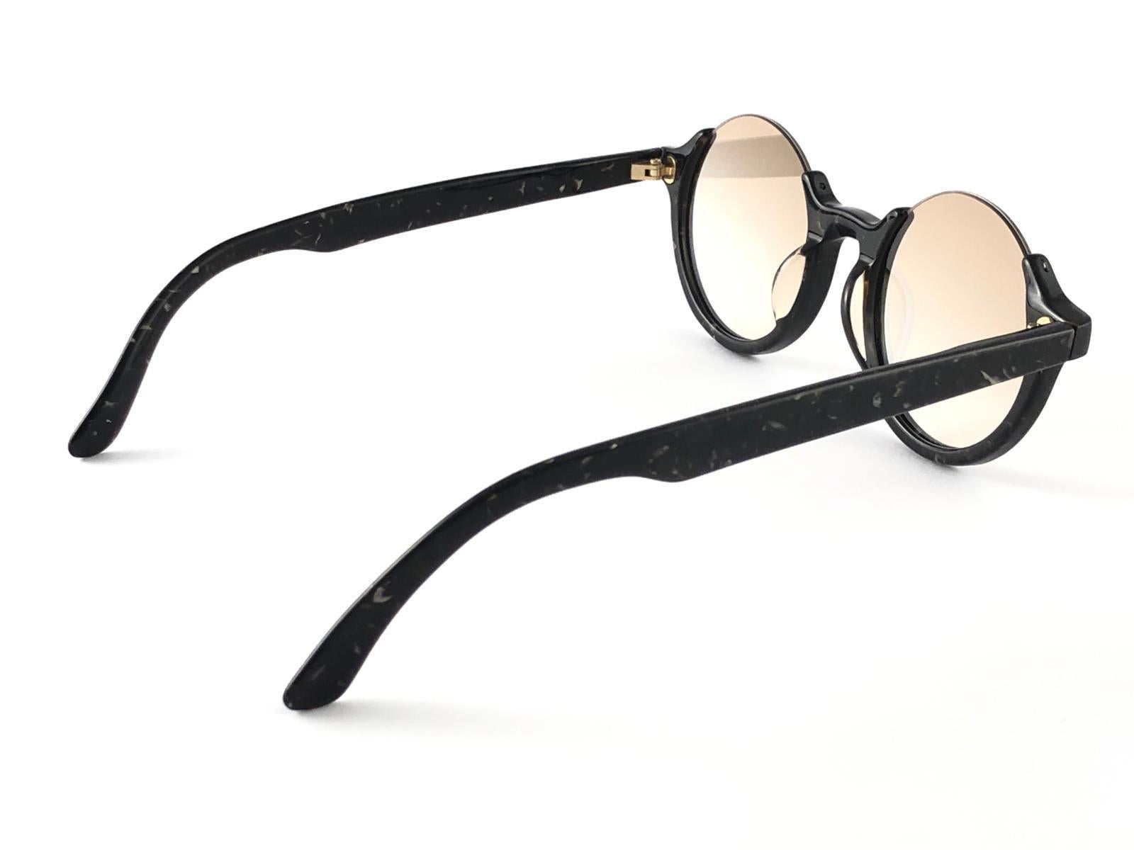 New Jean Paul Gaultier 56 7061 Round Marbled Flat Lenses 1990's JPG Sunglasses 3
