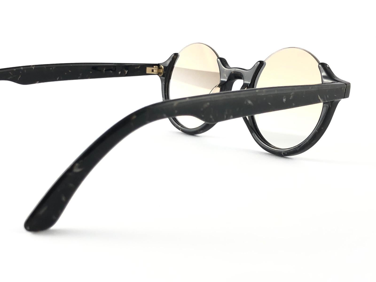 New Jean Paul Gaultier 56 7061 Round Marbled Flat Lenses 1990's JPG Sunglasses 4