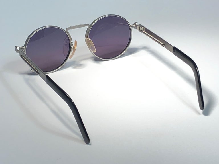 New Jean Paul Gaultier 56 8171 Round Gun Metal Silver Matte  display picture 3