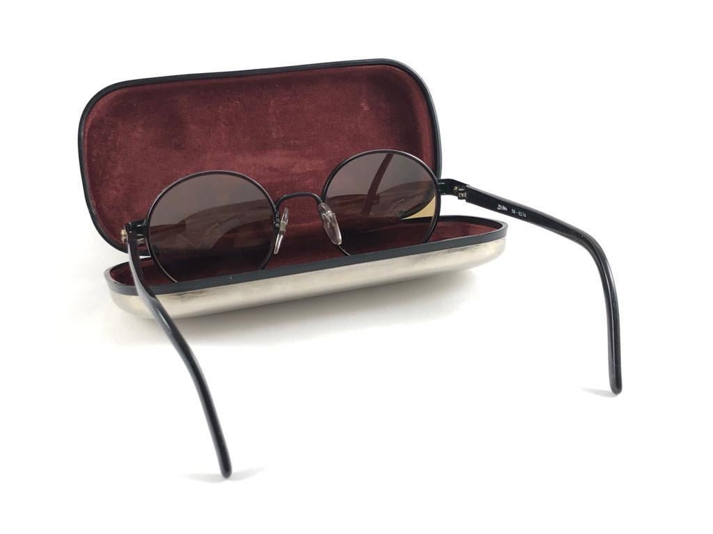 New Jean Paul Gaultier 56 9274  Round Space Grey & Brown Lenses 1990's Japan For Sale 12