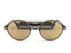 New Jean Paul Gaultier 56 9274  Round Space Grey & Brown Lenses 1990's Japan