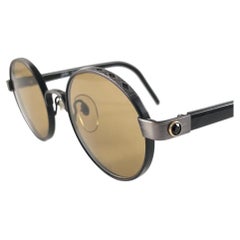 Retro New Jean Paul Gaultier 56 9274  Round Space Grey & Brown Lenses 1990's Japan
