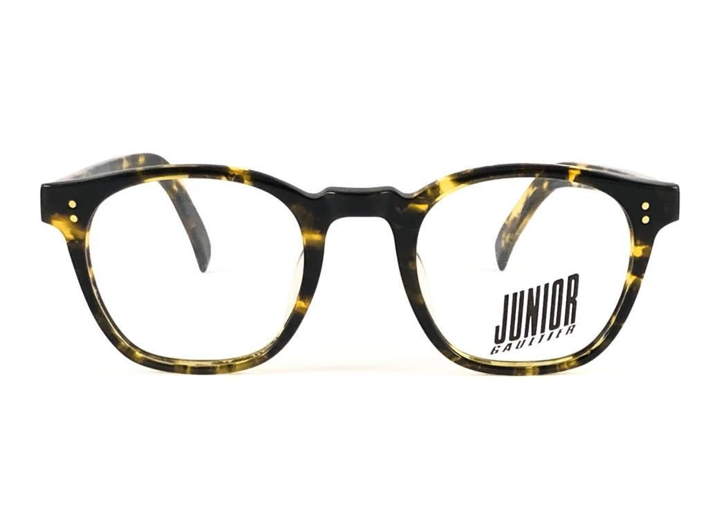 New Jean Paul Gaultier 57 0071 Yellow Tortoise RX Sunglasses 90's Japan For Sale 5