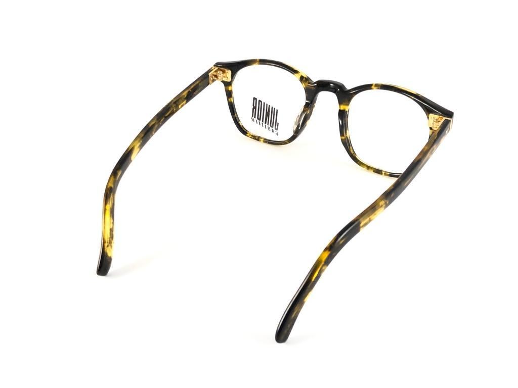 Black New Jean Paul Gaultier 57 0071 Yellow Tortoise RX Sunglasses 90's Japan For Sale