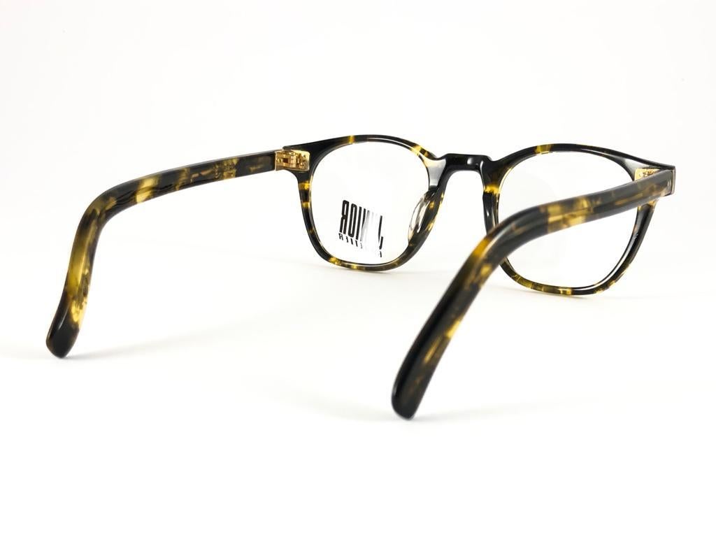New Jean Paul Gaultier 57 0071 Yellow Tortoise RX Sunglasses 90's Japan In New Condition For Sale In Baleares, Baleares