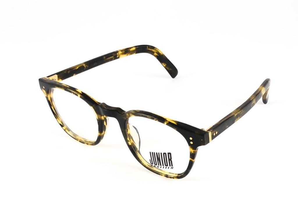 New Jean Paul Gaultier 57 0071 Yellow Tortoise RX Sunglasses 90's Japan For Sale 3
