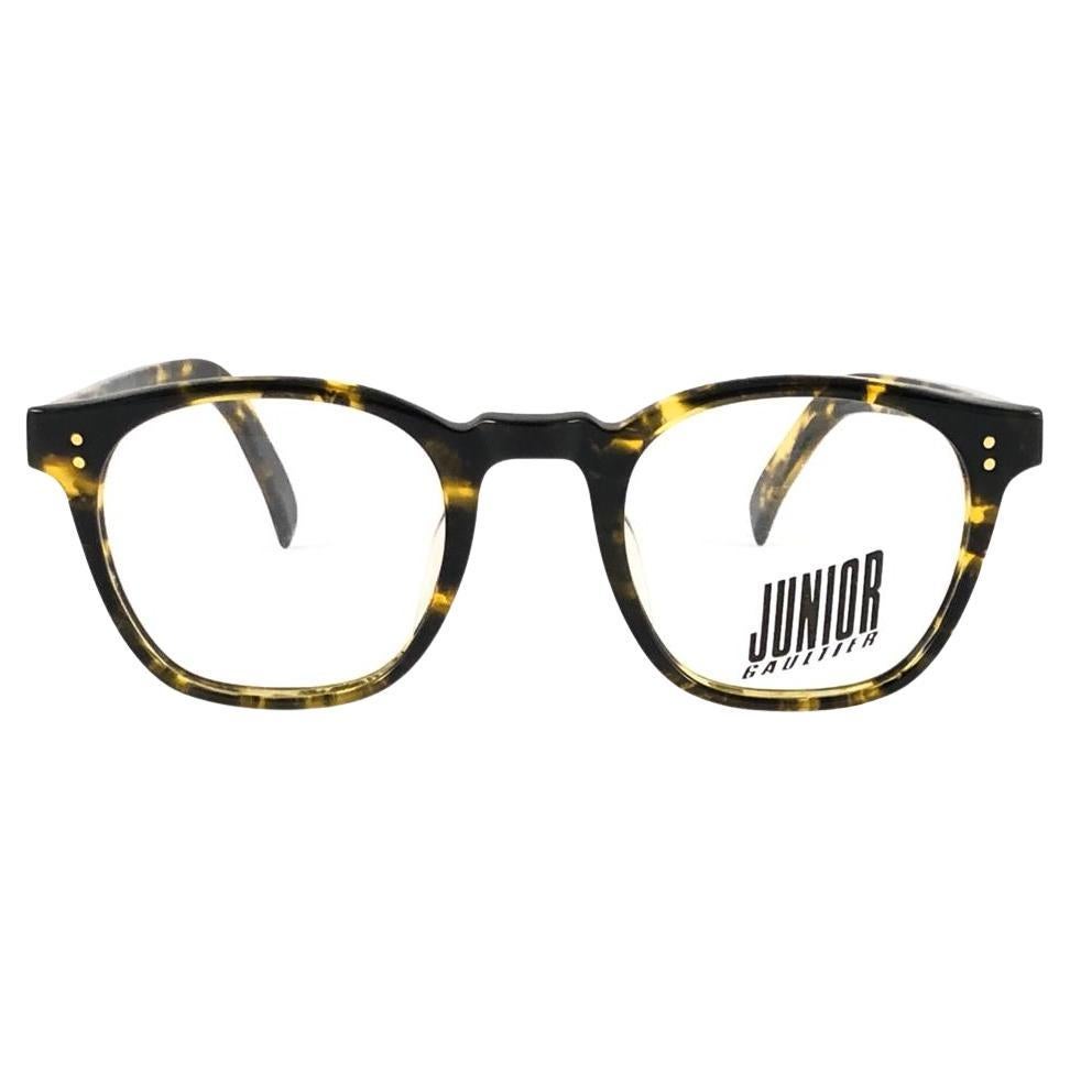 New Jean Paul Gaultier 57 0071 Yellow Tortoise RX Sunglasses 90's Japan For Sale