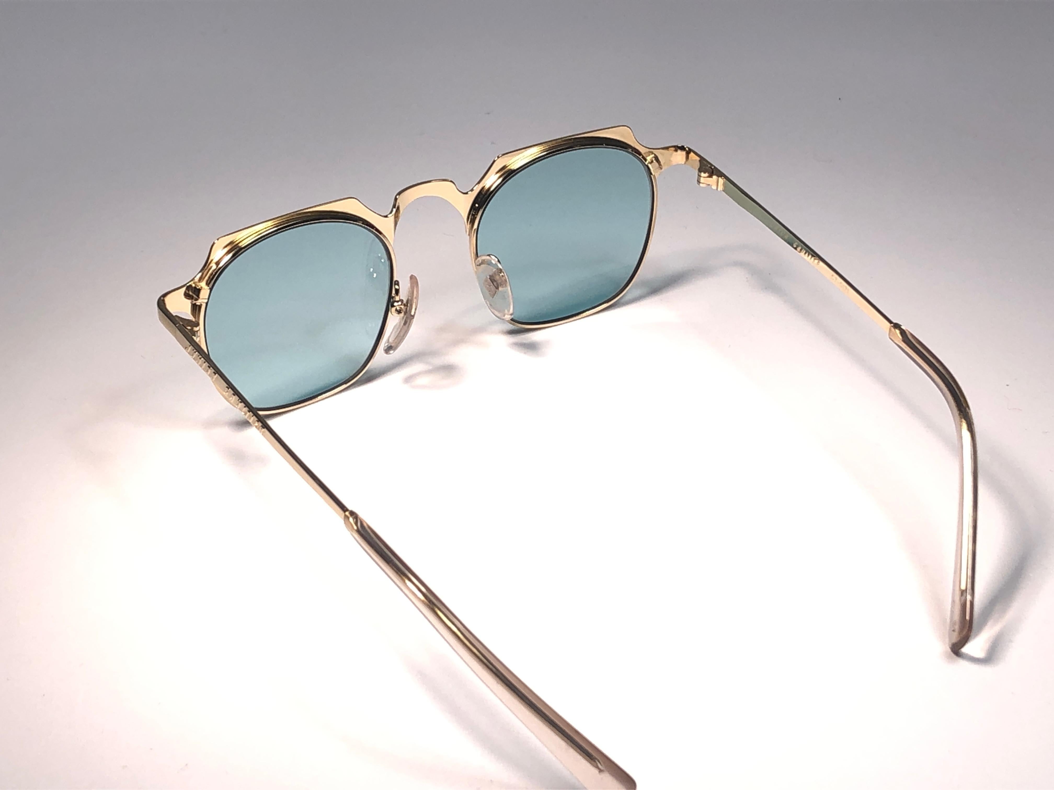 New Jean Paul Gaultier 57 0171 Oval Gold Sunglasses 1990's Made in Japan  5