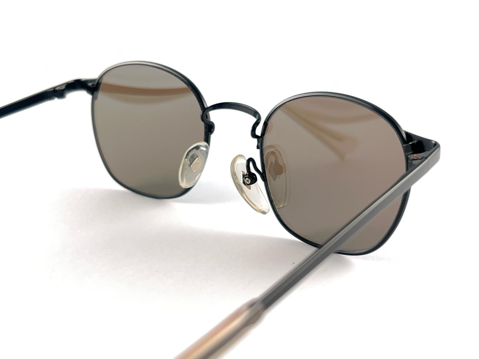 Neu Jean Paul Gaultier 57 0172 Ovale schwarze Sonnenbrille 1990er Jahre Hergestellt in Japan  im Angebot 7