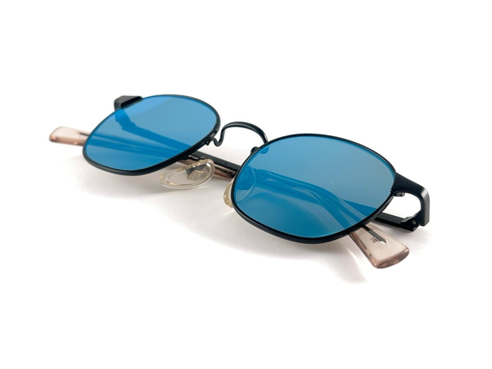 New Jean Paul Gaultier 57 0172 Oval Black Sunglasses 1990's Made in Japan en vente 9