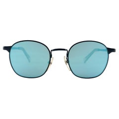 Retro New Jean Paul Gaultier 57 0172 Oval Black Sunglasses 1990's Made in Japan 