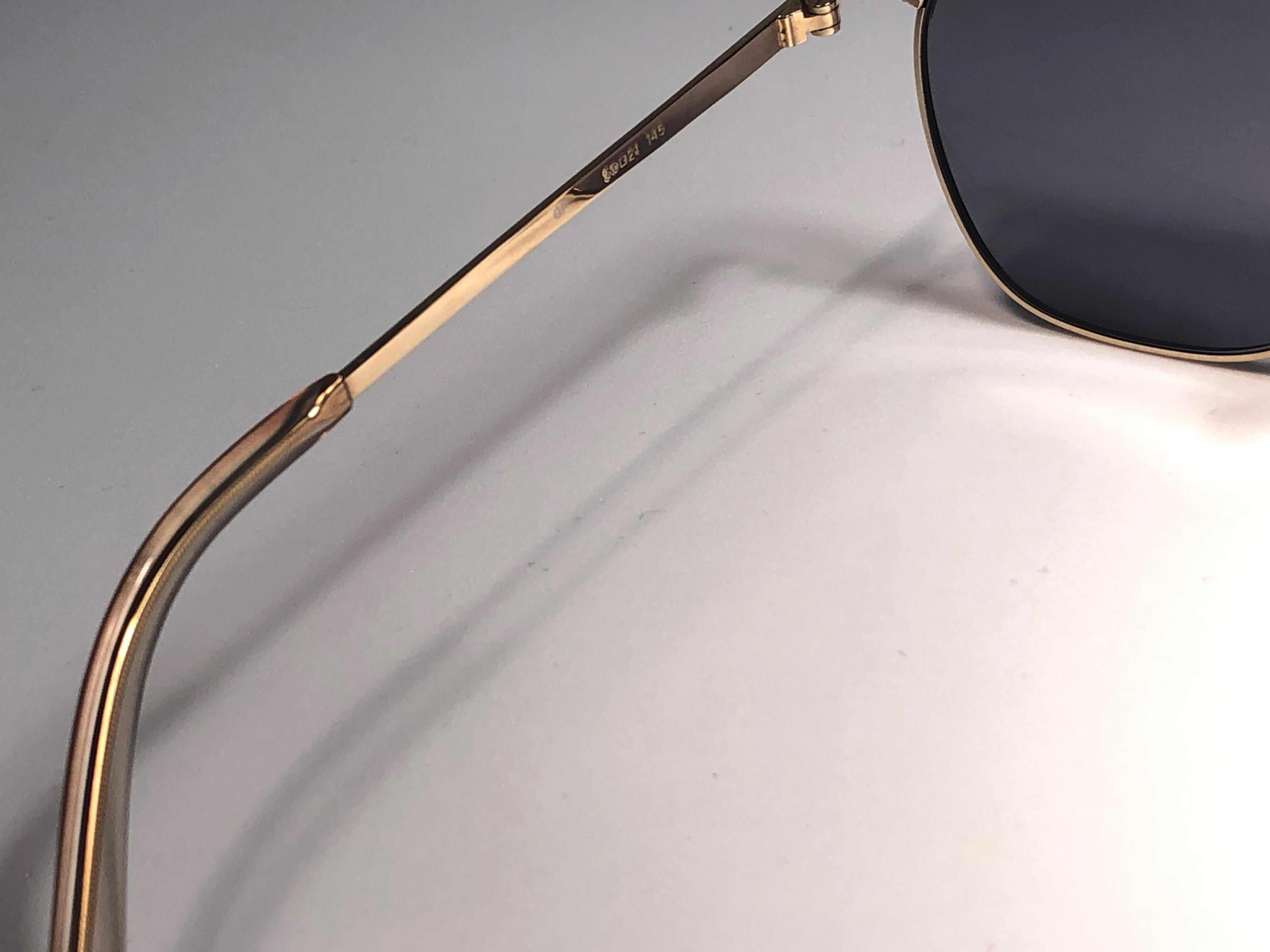 New Jean Paul Gaultier 57 0172 Oval Gold Sunglasses 1990's Made in Japan  In New Condition For Sale In Baleares, Baleares