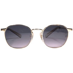 New Jean Paul Gaultier 57 0172 Oval Gold Sunglasses 1990's Made in Japan