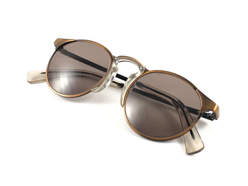 New Jean Paul Gaultier 57 0174 Oval Copper Sunglasses 1990's Made in Japan For Sale 5