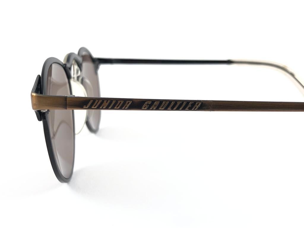 Brown New Jean Paul Gaultier 57 0174 Oval Copper Sunglasses 1990's Made in Japan For Sale
