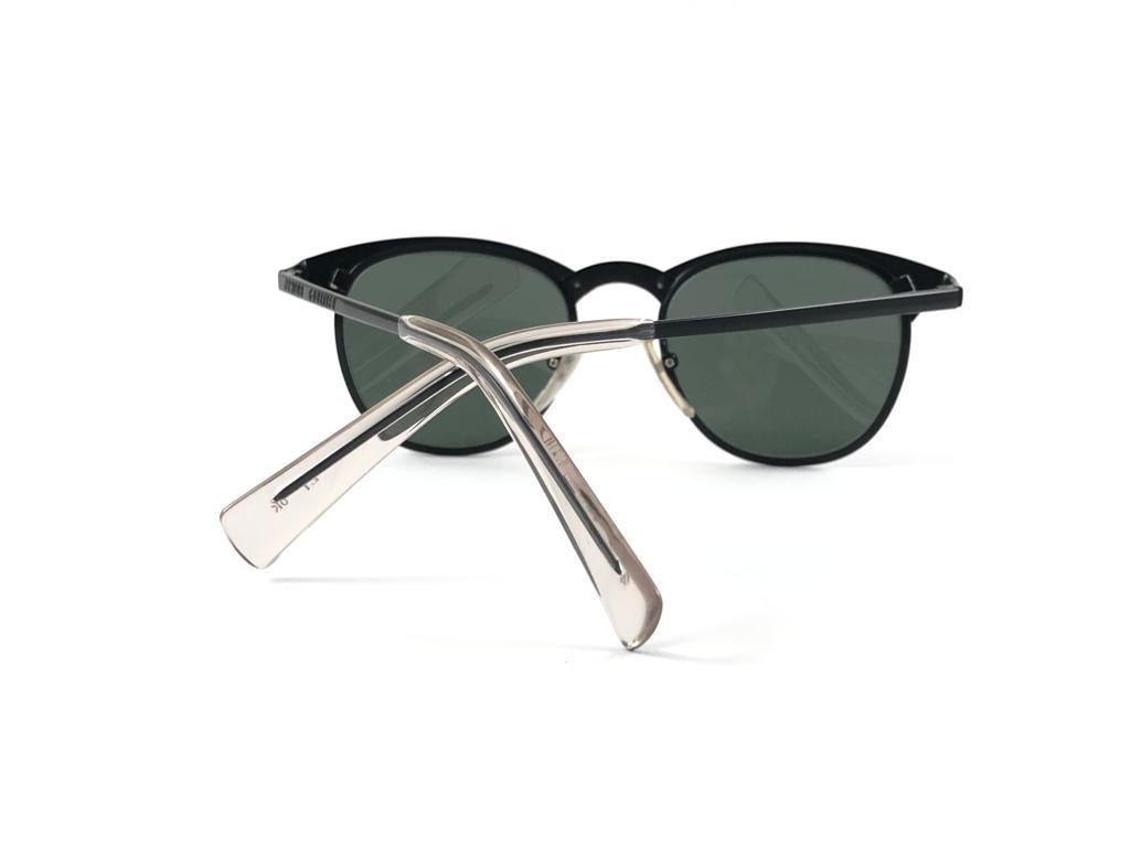 New Jean Paul Gaultier 57 0175 Oval Black Sunglasses 1990's Made in Japan en vente 5