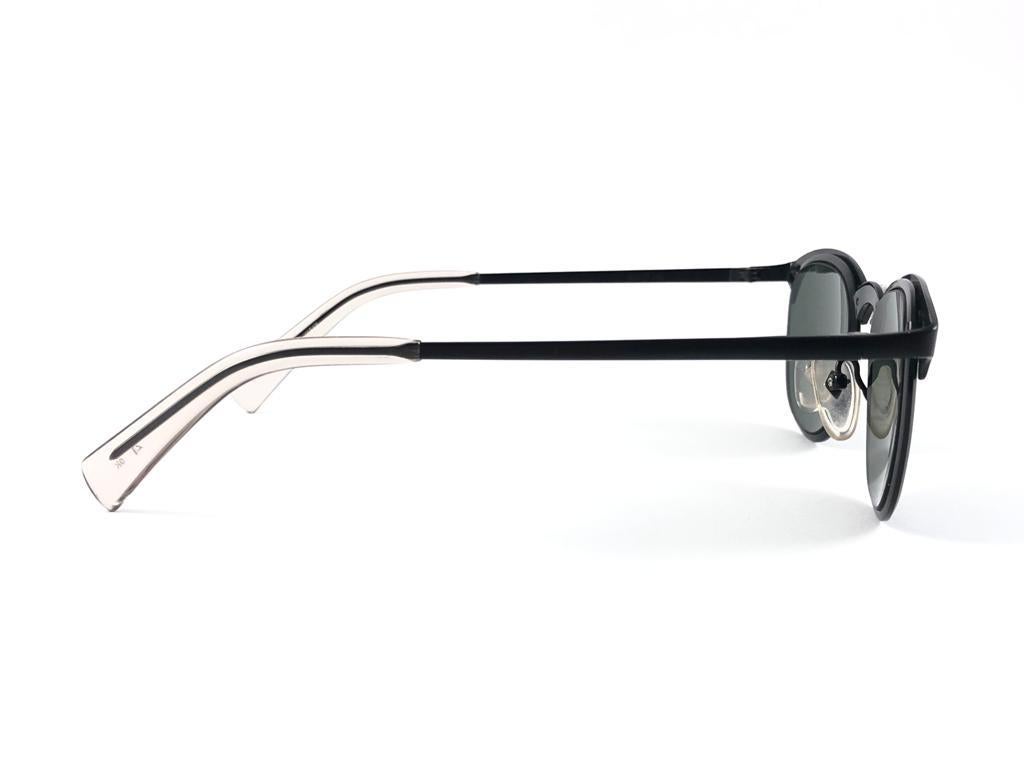 New Jean Paul Gaultier 57 0175 Oval Black Sunglasses 1990's Made in Japan en vente 2