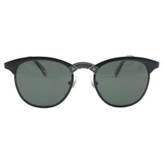 Retro New Jean Paul Gaultier 57 0175 Oval Black Sunglasses 1990's Made in Japan 