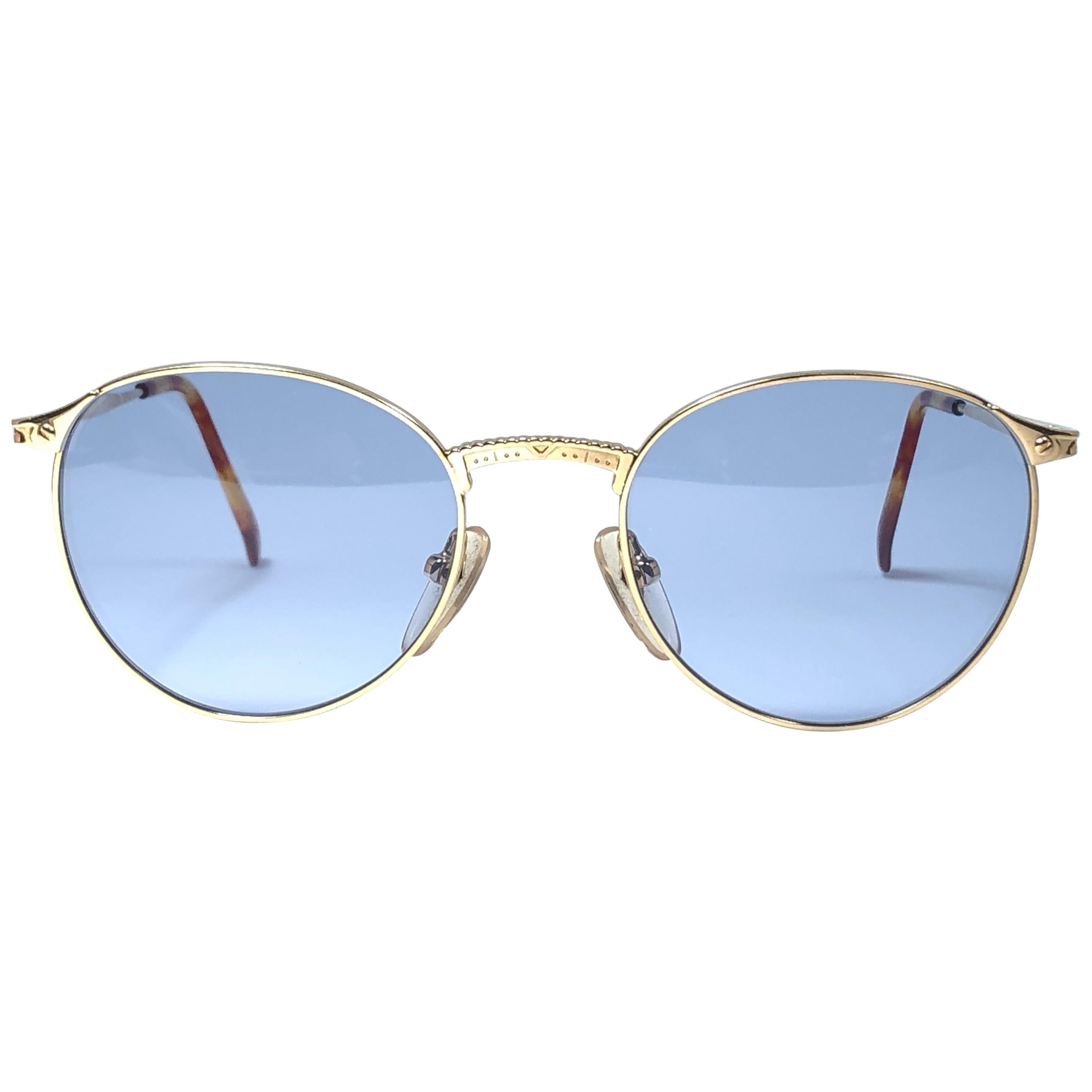 New Jean Paul Gaultier 57 3172 Gold Sunglasses 1990's Japan 