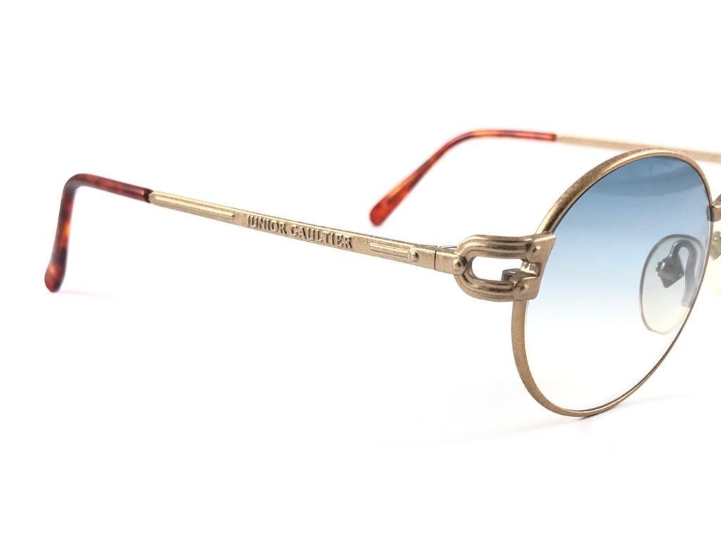 New Jean Paul Gaultier 57 3176 Oval Copper Sunglasses 1990's Made in Japan  In New Condition For Sale In Baleares, Baleares