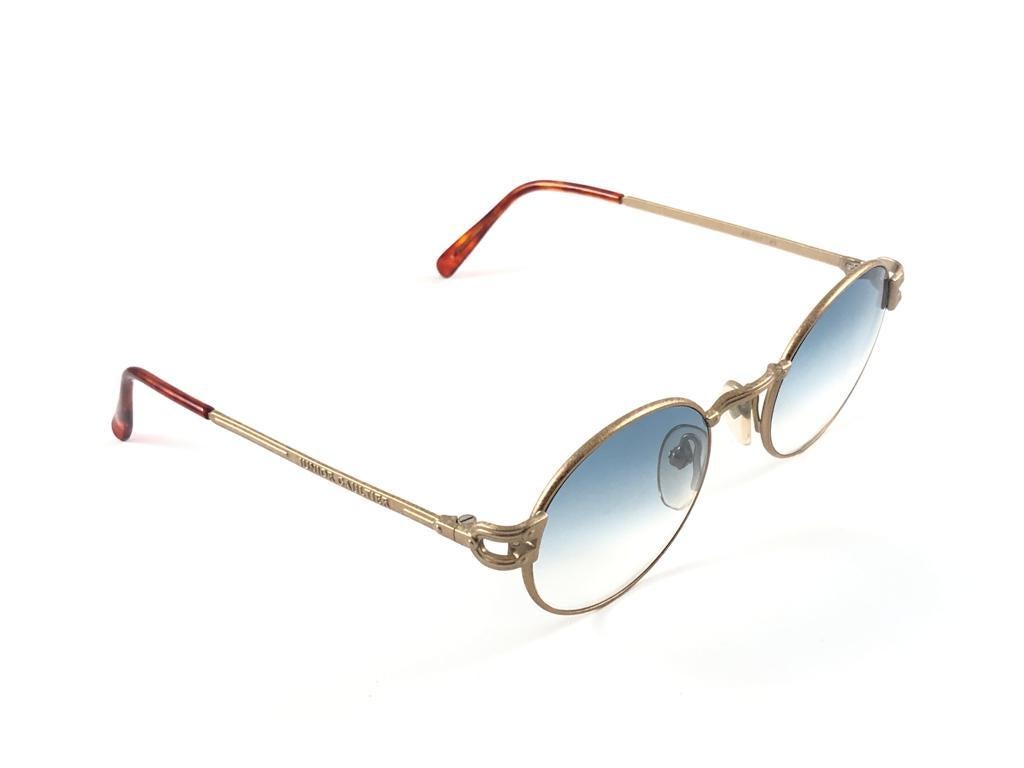 Women's or Men's New Jean Paul Gaultier 57 3176 Oval Copper Sunglasses 1990's Made in Japan  For Sale