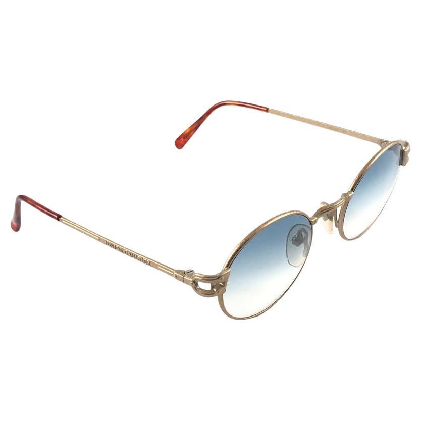Neu Jean Paul Gaultier 57 3176 Ovale Kupfer-Sonnenbrille 1990er Jahre Made in Japan  im Angebot