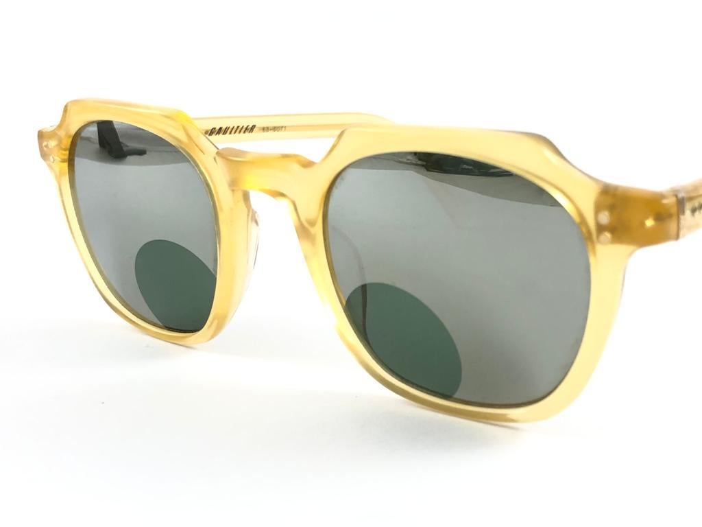 New Jean Paul Gaultier 58 0071 Translucent Yellow Keyhole 90's Japan Sunglasses For Sale 8