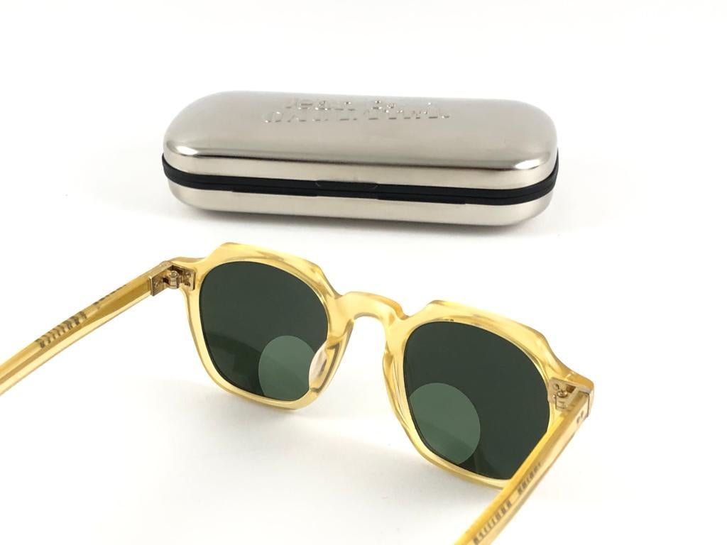 New Jean Paul Gaultier 58 0071 Translucent Yellow Keyhole 90's Japan Sunglasses For Sale 5