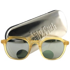 Nuevo Jean Paul Gaultier 58 0071 Gafas de sol Japón 90's ojo de cerradura amarillo translúcido