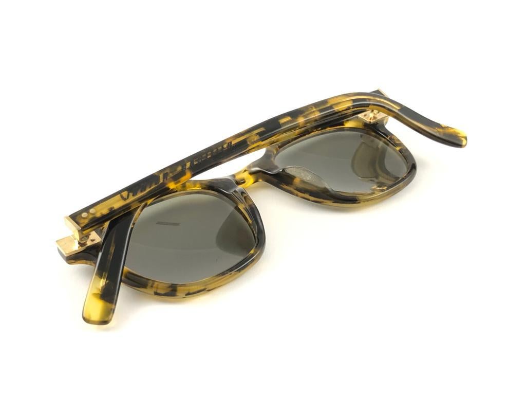 New Jean Paul Gaultier 58 0071 Yellow Tortoise Sunglasses 1990's Japan 6