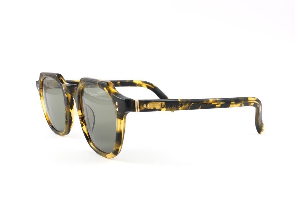 New Jean Paul Gaultier 58 0071 Yellow Tortoise Sunglasses 1990's Japan In New Condition In Baleares, Baleares