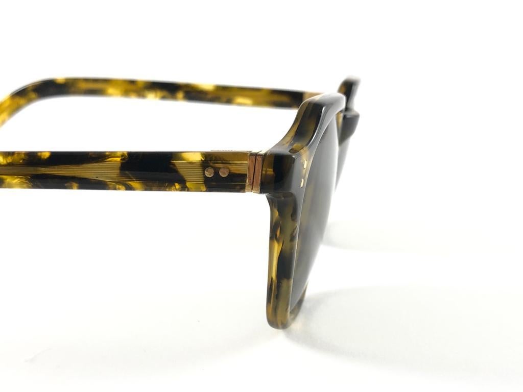 Women's or Men's New Jean Paul Gaultier 58 0071 Yellow Tortoise Sunglasses 1990's Japan For Sale